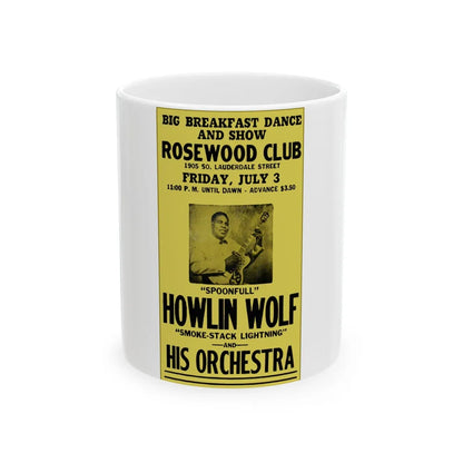 Howlin' Wolf - Poster (Music Poster) White Coffee Mug-11oz-Go Mug Yourself