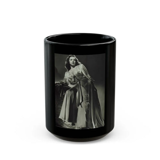 Cathy Downs #09 (Vintage Female Icon) Black Coffee Mug-15oz-Go Mug Yourself