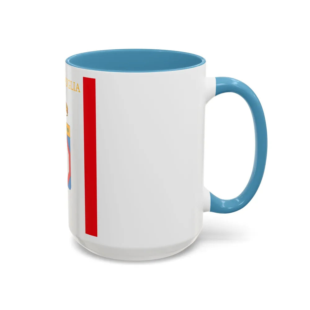 Flag of Apulia Italy - Accent Coffee Mug-Go Mug Yourself