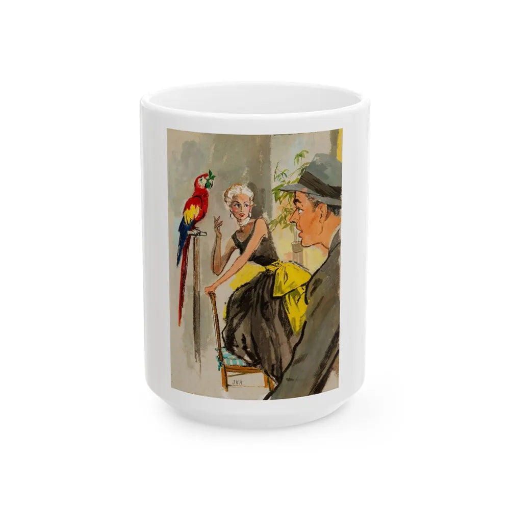 Esquire Magazine Illustration (Hearst, c. 1950s) - White Coffee Mug-15oz-Go Mug Yourself