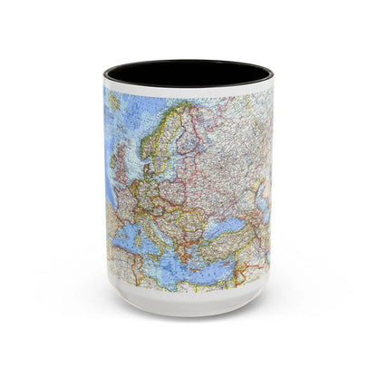 Europe (1962) (Map) Accent Coffee Mug-15oz-Black-Go Mug Yourself