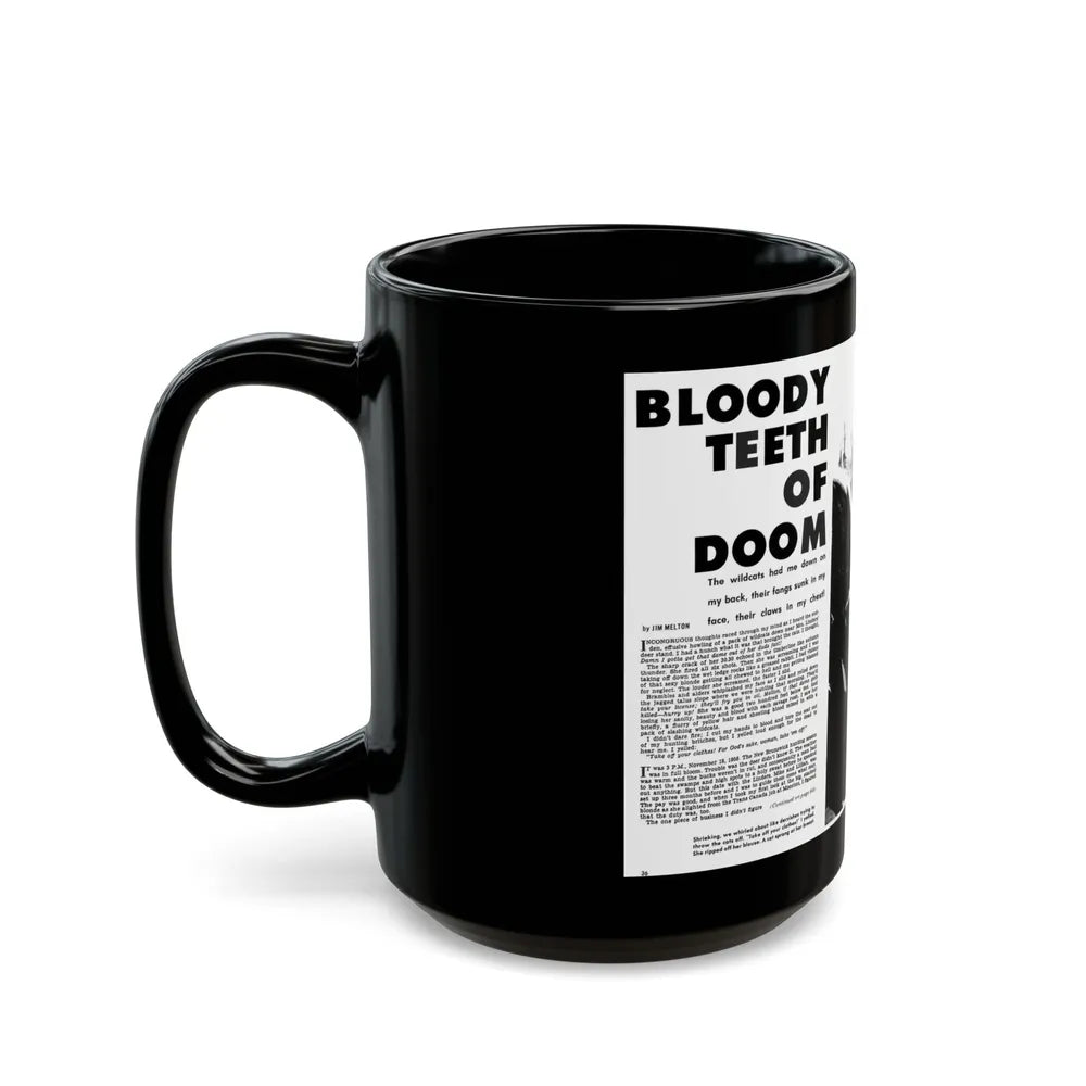 Bloody Teeth of Doom, Real Men, August 1967 - Black Coffee Mug-Go Mug Yourself