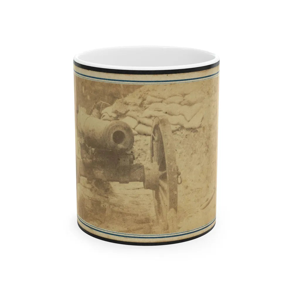 Cannon Mounted In The Camp Of Duryea's And Bainbridge's Batteries, 15th Arkansas Confederate Infantry, Port Hudson, Louisiana (U.S. Civil War) White Coffee Mug-11oz-Go Mug Yourself