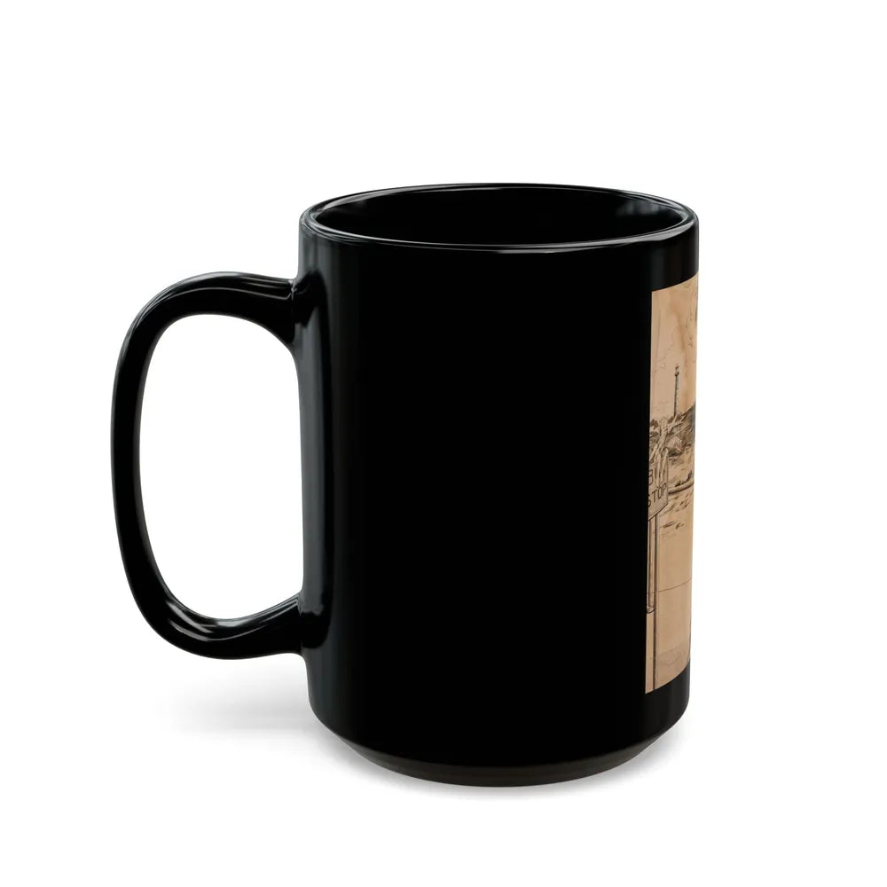 Bus Stop - Black Coffee Mug-Go Mug Yourself