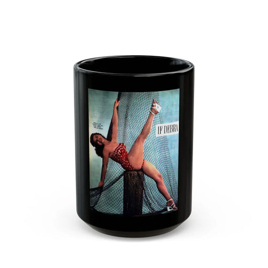 Debra Paget #647 (Vintage Female Icon) Black Coffee Mug-15oz-Go Mug Yourself