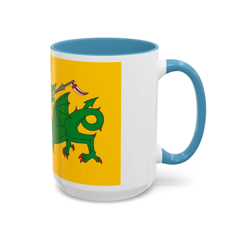 Flag of Evenley UK - Accent Coffee Mug-Go Mug Yourself