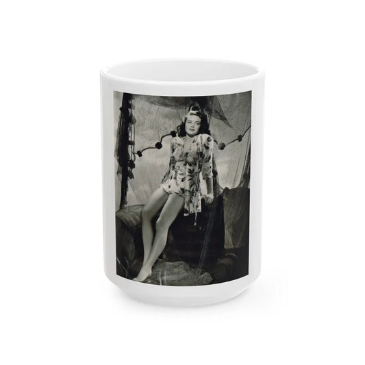 Dorothy Malone #161 (Vintage Female Icon) White Coffee Mug-15oz-Go Mug Yourself