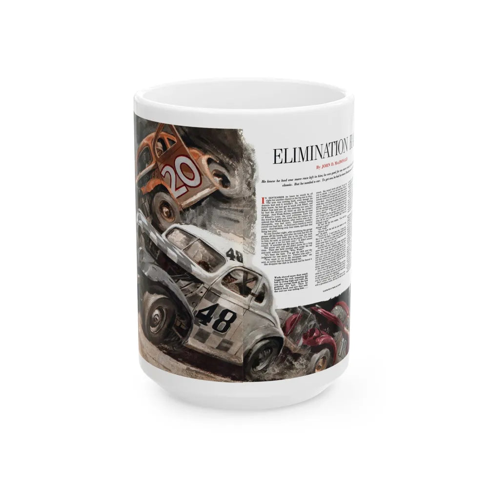 Elimination Race, Collier's, September 13,1952 - White Coffee Mug-15oz-Go Mug Yourself