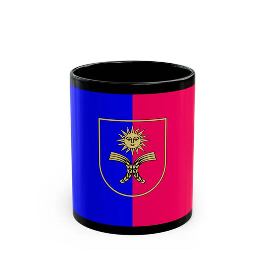 Flag of Khmelnytskyi Oblast Ukraine - Black Coffee Mug-11oz-Go Mug Yourself