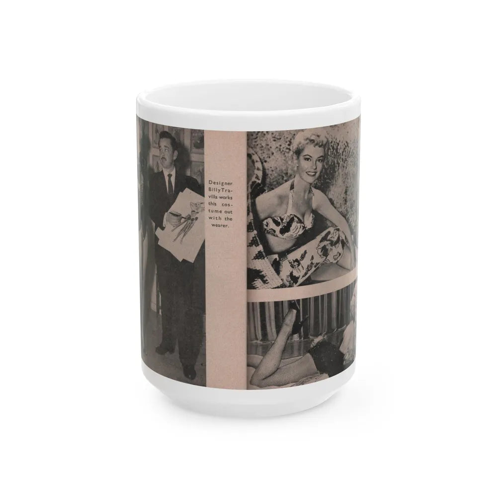 Sheree North #175 - Pages 56 & 57 from 66 PHOTOGRAPHS OF Sheree NORTH U.K. Pocket Mag. (Vintage Female Icon) White Coffee Mug-15oz-Go Mug Yourself