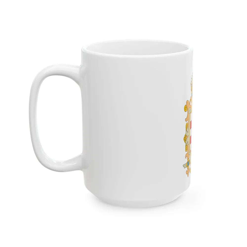 Coat of Arms of Kingdom of Croatia - White Coffee Mug-Go Mug Yourself