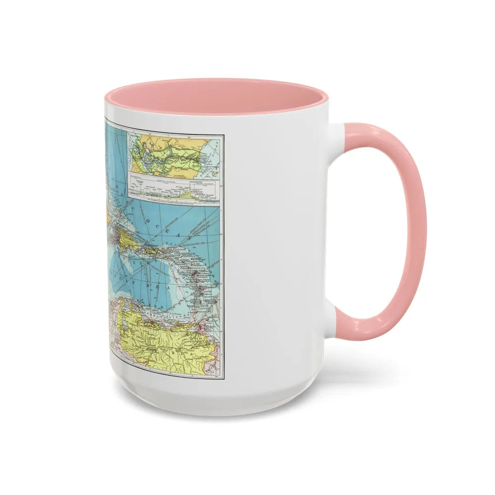 Central America (1913) (Map) Accent Coffee Mug-Go Mug Yourself