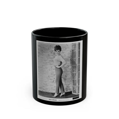 Gila Golan #39 (Vintage Female Icon) Black Coffee Mug-11oz-Go Mug Yourself