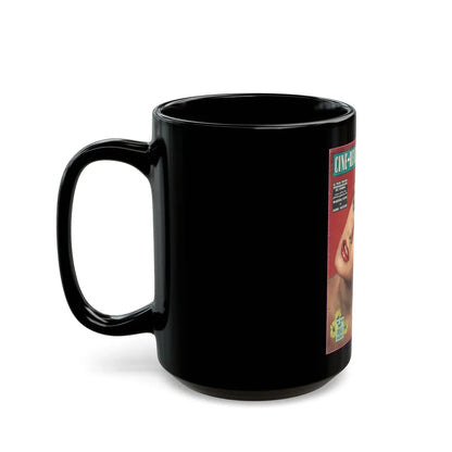 Ingrid Goude #05 - Mag. Cover (Vintage Female Icon) Black Coffee Mug-Go Mug Yourself