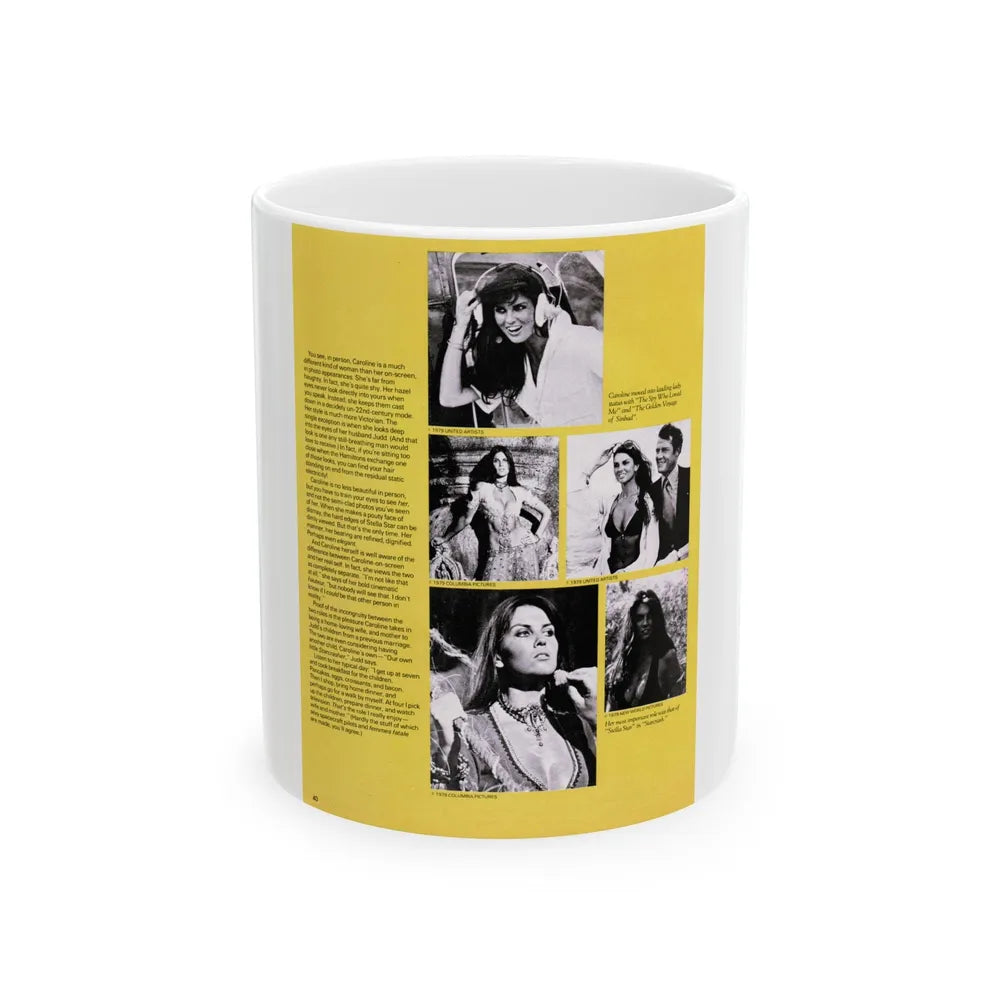 Caroline Munro #363 - Questar Mag. Vol. 2 #3, June '80 (Vintage Female Icon) White Coffee Mug-11oz-Go Mug Yourself