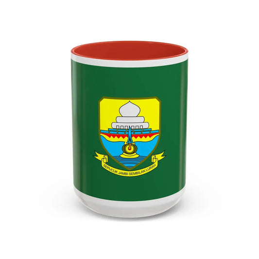 Flag of Jambi Indonesia - Accent Coffee Mug-15oz-Red-Go Mug Yourself