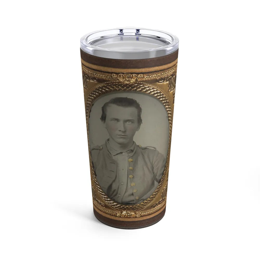 Unidentified Soldier In Confederate Uniform 003 (U.S. Civil War) Tumbler 20oz-20oz-Go Mug Yourself