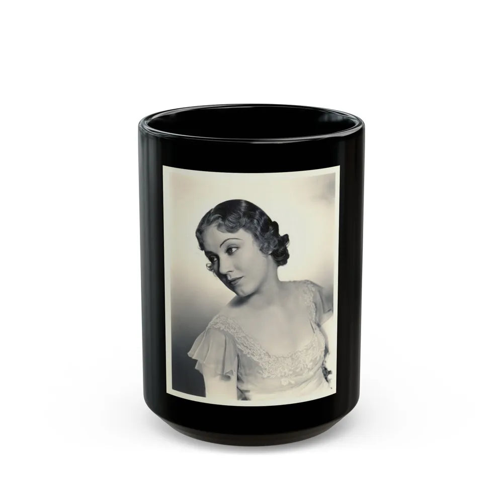 Fay Wray #121 (Vintage Female Icon) Black Coffee Mug-15oz-Go Mug Yourself