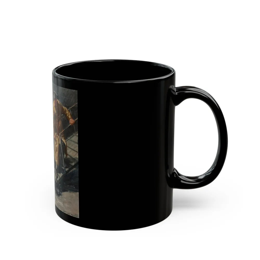 Booted Off Ship, 1946 - Black Coffee Mug-Go Mug Yourself