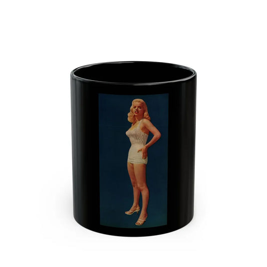 Diana Dors #214 - Vintage Color 5.25x10 Pin-Up Photo from Pin-Up or Movie Star Magazine Circa 1950's (Vintage Female Icon) Black Coffee Mug-11oz-Go Mug Yourself