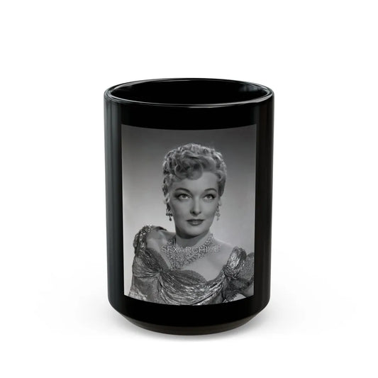 Karin Booth #13 (Vintage Female Icon) Black Coffee Mug-15oz-Go Mug Yourself