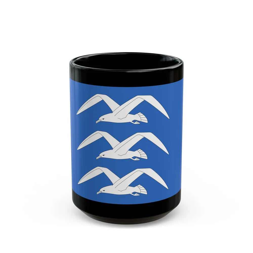 Flag of Haugesund Rogaland Norway - Black Coffee Mug-15oz-Go Mug Yourself