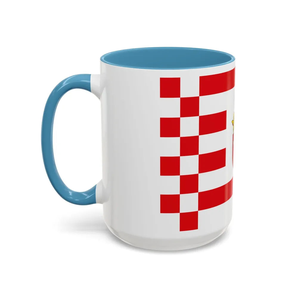 Flag of Bremen with middle arms Germany - Accent Coffee Mug-Go Mug Yourself