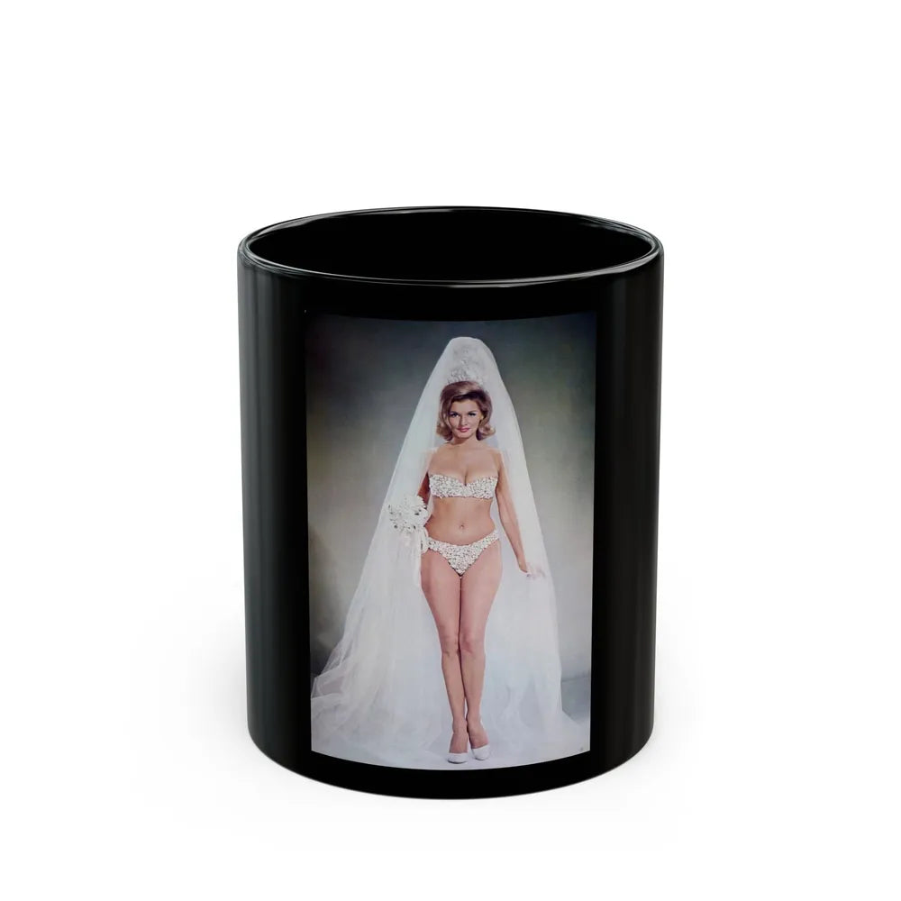 Nancy Kovack #82 (Vintage Female Icon) Black Coffee Mug-11oz-Go Mug Yourself