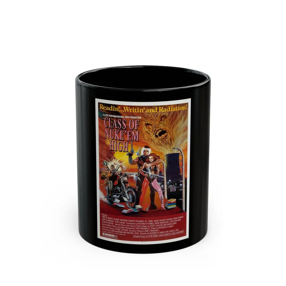 CLASS OF NUKE'EM HIGH 1986 Movie Poster - Black Coffee Mug-11oz-Go Mug Yourself