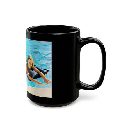 Julie Ege #204 (Vintage Female Icon) Black Coffee Mug-Go Mug Yourself