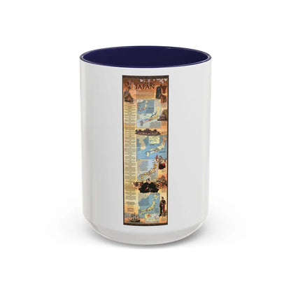 Japan - Historical (1984) (Map) Accent Coffee Mug-15oz-Navy-Go Mug Yourself