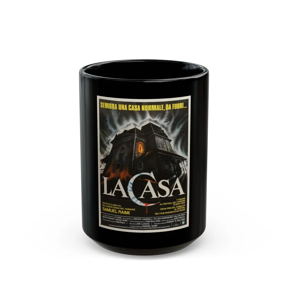 EVIL DEAD (ITALIAN) 2 1981 Movie Poster - Black Coffee Mug-15oz-Go Mug Yourself