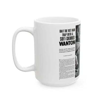 Bait The Viet Nam Trap with a Soft-Skinned Wanton, World of Men - White Coffee Mug-Go Mug Yourself