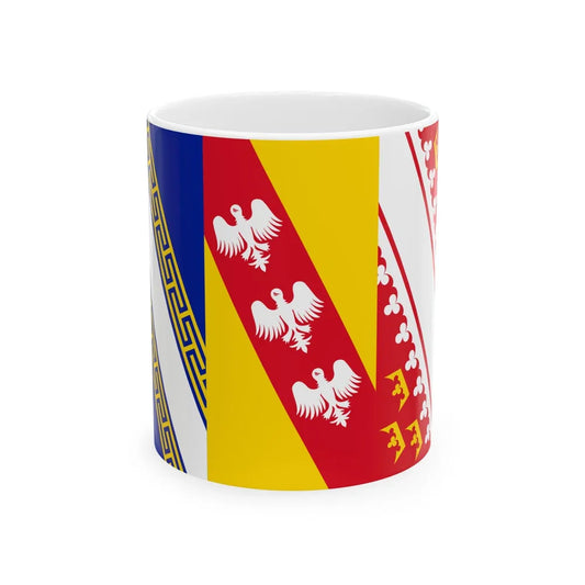 Flag of Grand Est France 2 - White Coffee Mug-11oz-Go Mug Yourself