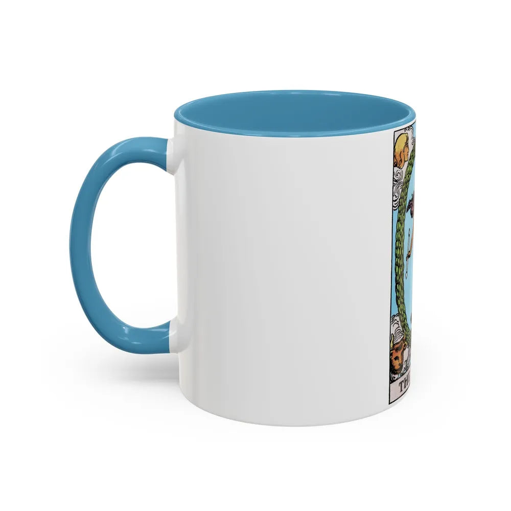 The World (Tarot Card) Accent Coffee Mug-Go Mug Yourself