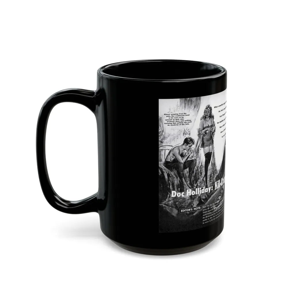 Doc Holliday - Kill-Crazy dead man of Tombstone, Man's Adventure, December 1958 - Black Coffee Mug-Go Mug Yourself