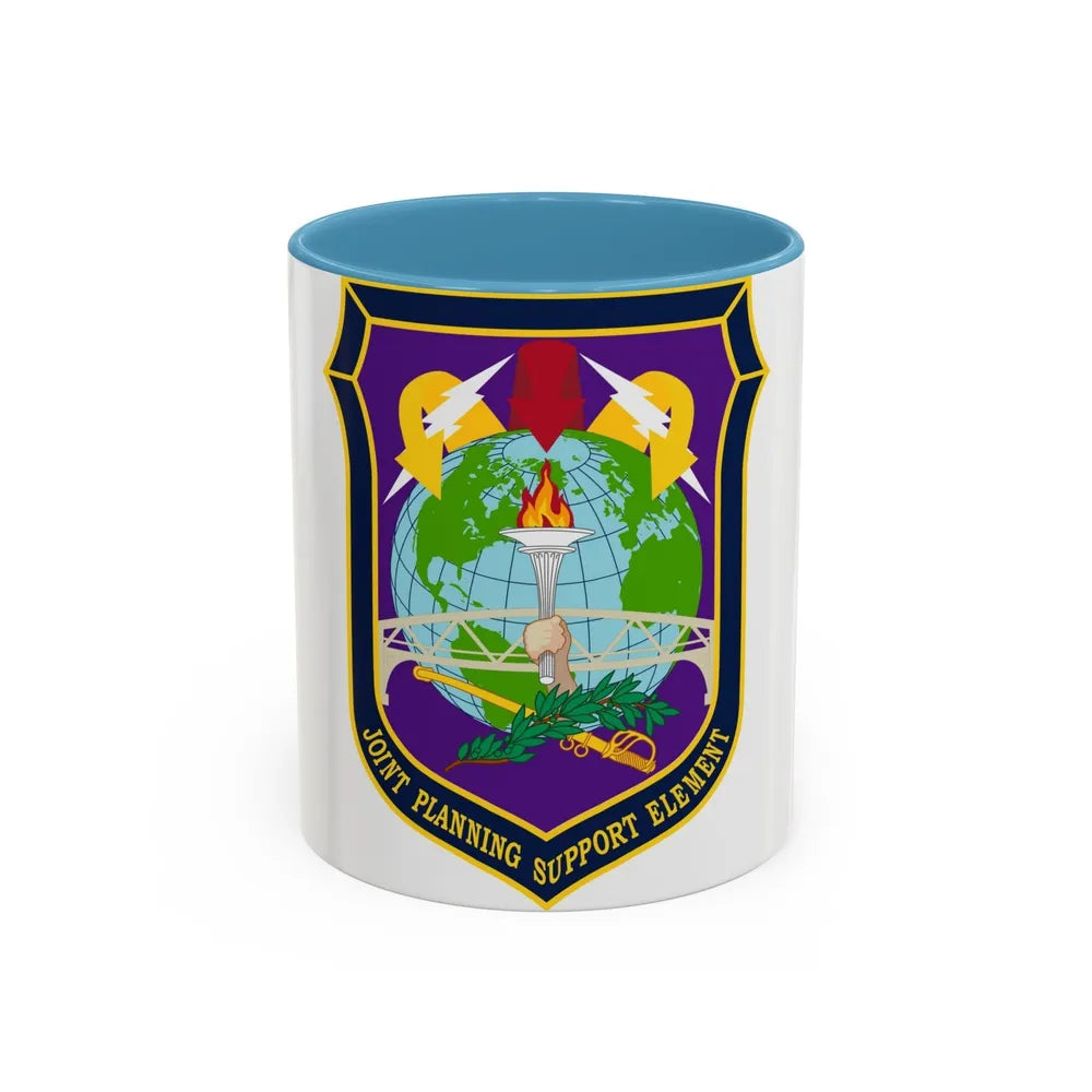 Joint Planning Support (U.S. Army) Accent Coffee Mug-11oz-Light Blue-Go Mug Yourself