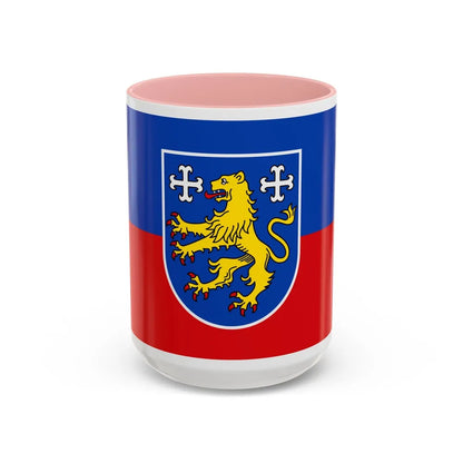 Flag of Friesland Germany - Accent Coffee Mug-15oz-Pink-Go Mug Yourself