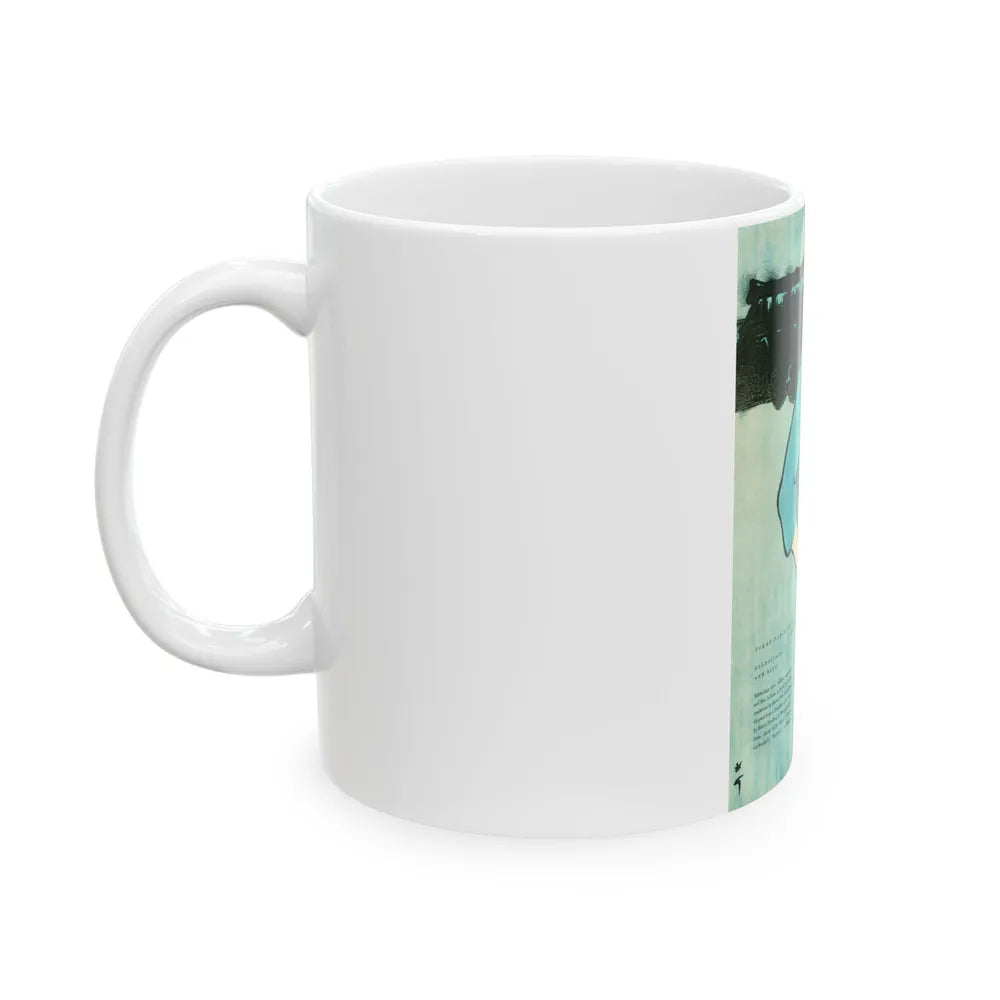 Balensiaga - New Blue, Vogue Illustrations, 1954 - White Coffee Mug-Go Mug Yourself