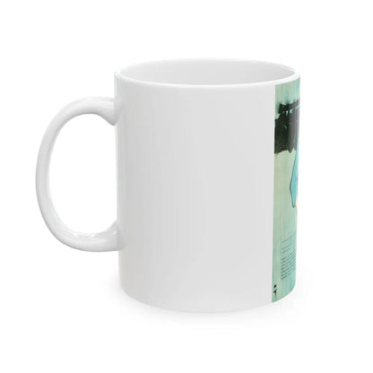 Balensiaga - New Blue, Vogue Illustrations, 1954 - White Coffee Mug-Go Mug Yourself