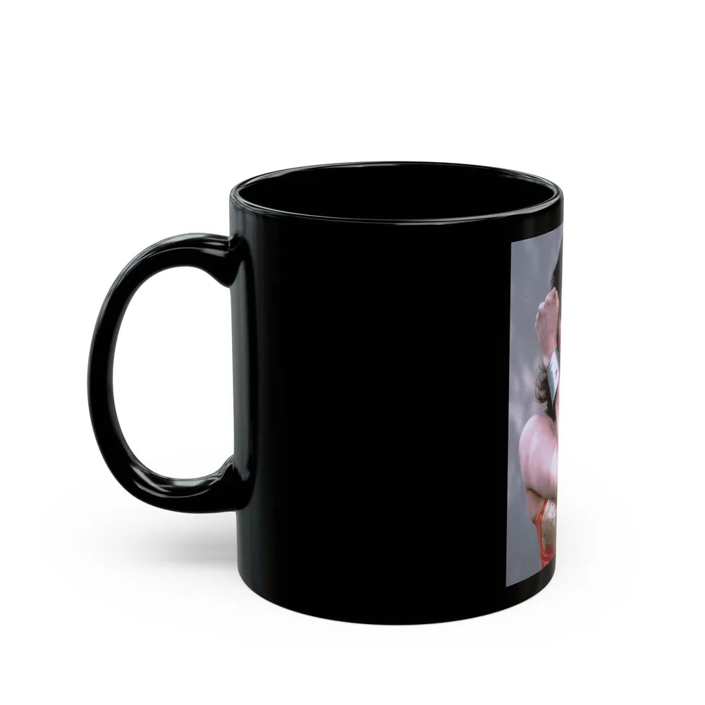 Lynda Carter #233 - Wonder Woman Photo (Vintage Female Icon) Black Coffee Mug-Go Mug Yourself