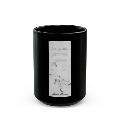 Elizabeth Arden advt, Velva Leg Film, 1944 - Black Coffee Mug-15oz-Go Mug Yourself