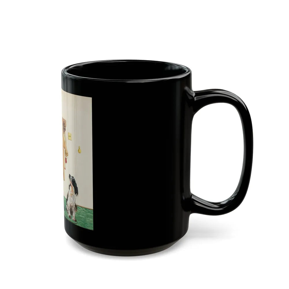 Collier's magazine cover, February 7, 1953 - Black Coffee Mug-Go Mug Yourself