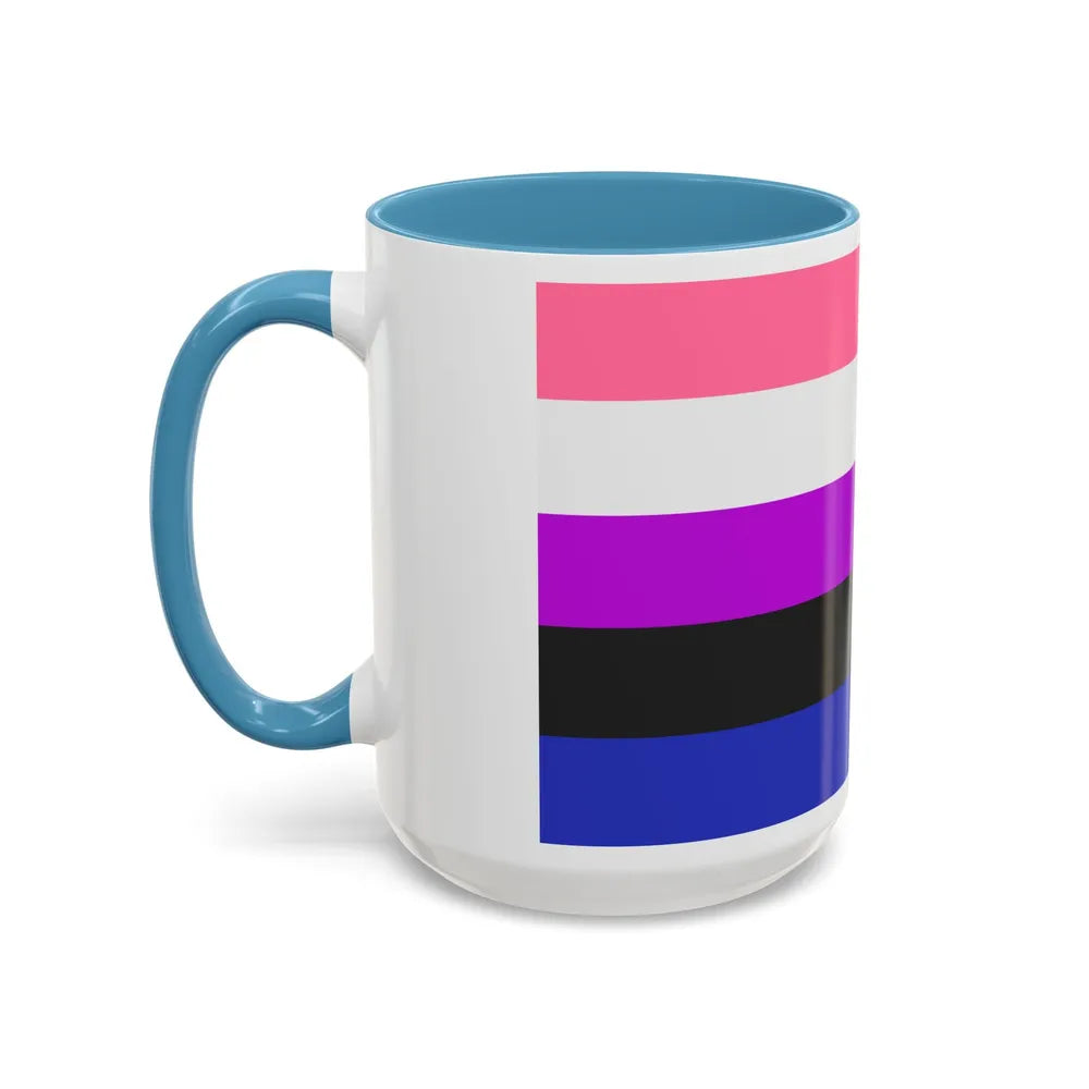 Genderfluidity Pride Flag - Accent Coffee Mug-Go Mug Yourself