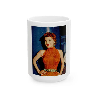 Debra Paget #337 (Vintage Female Icon) White Coffee Mug-15oz-Go Mug Yourself