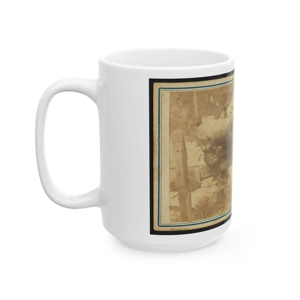 Cannon Mounted In The Camp Of Duryea's And Bainbridge's Batteries, 15th Arkansas Confederate Infantry, Port Hudson, Louisiana (U.S. Civil War) White Coffee Mug-Go Mug Yourself