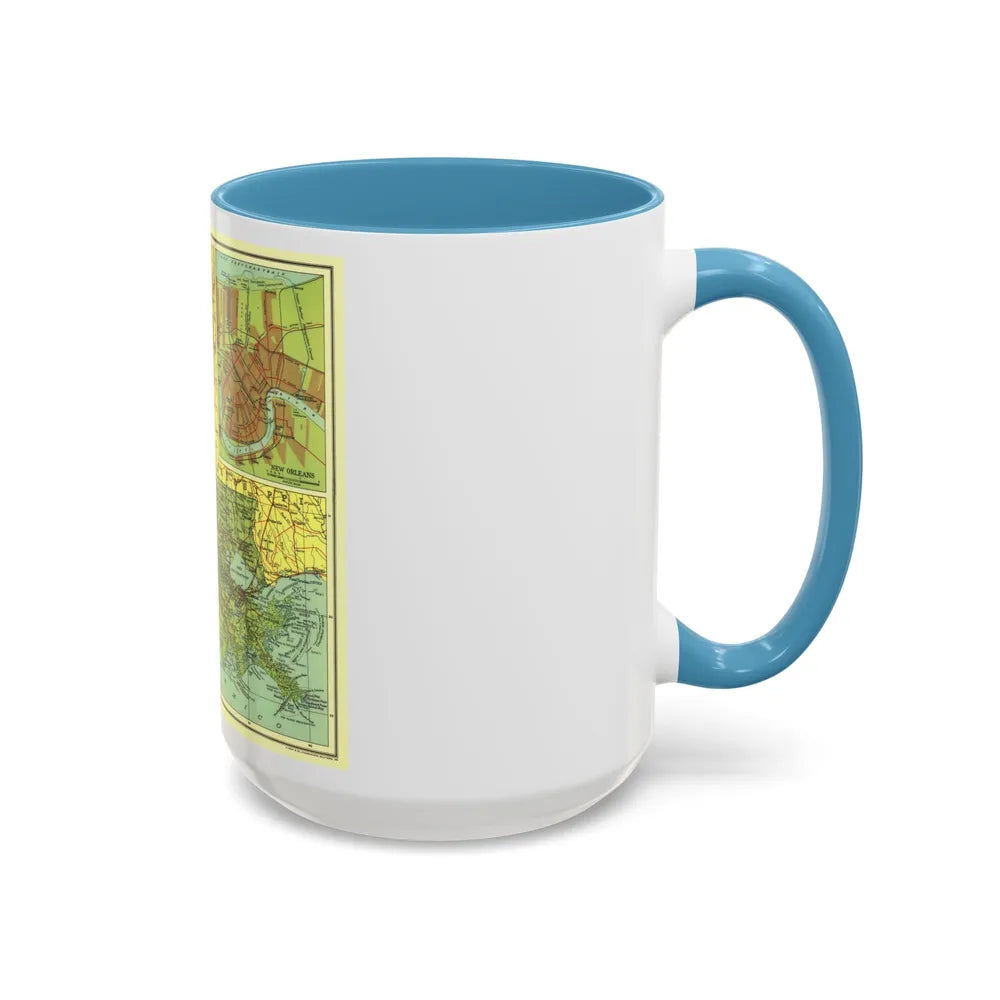 USA - Louisiana (1930) (Map) Accent Coffee Mug-Go Mug Yourself