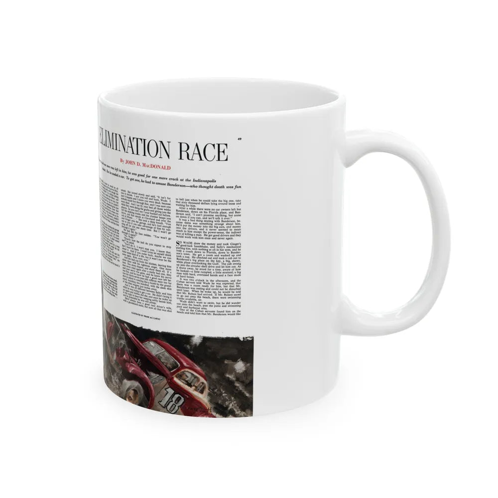 Elimination Race, Collier's, September 13,1952 - White Coffee Mug-Go Mug Yourself