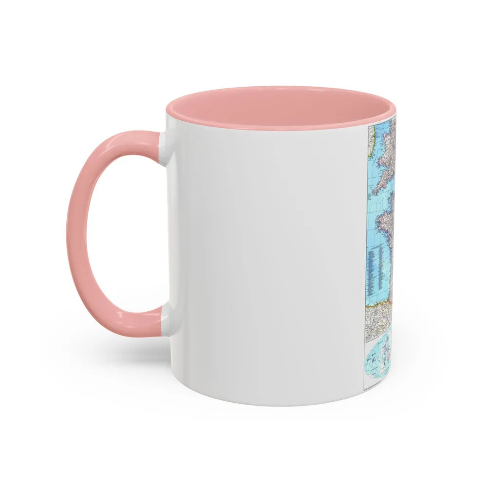 France (1989) (Map) Accent Coffee Mug-Go Mug Yourself