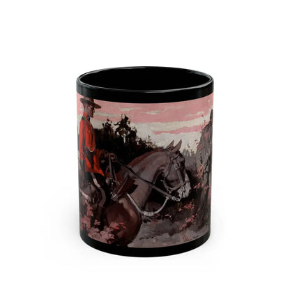 Escorting the Criminal, magazine interior story illustration - Black Coffee Mug-11oz-Go Mug Yourself